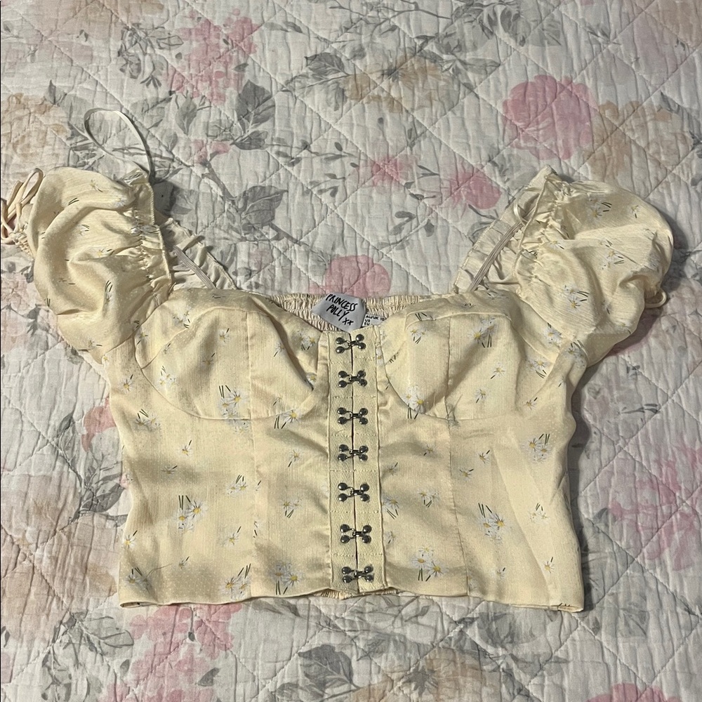 Princess Polly Yellow Floral Blouse